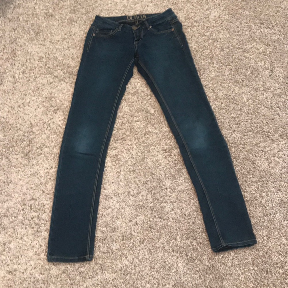 Delia's Olivia Dark Wash Skinny Jeans Blue Size 1